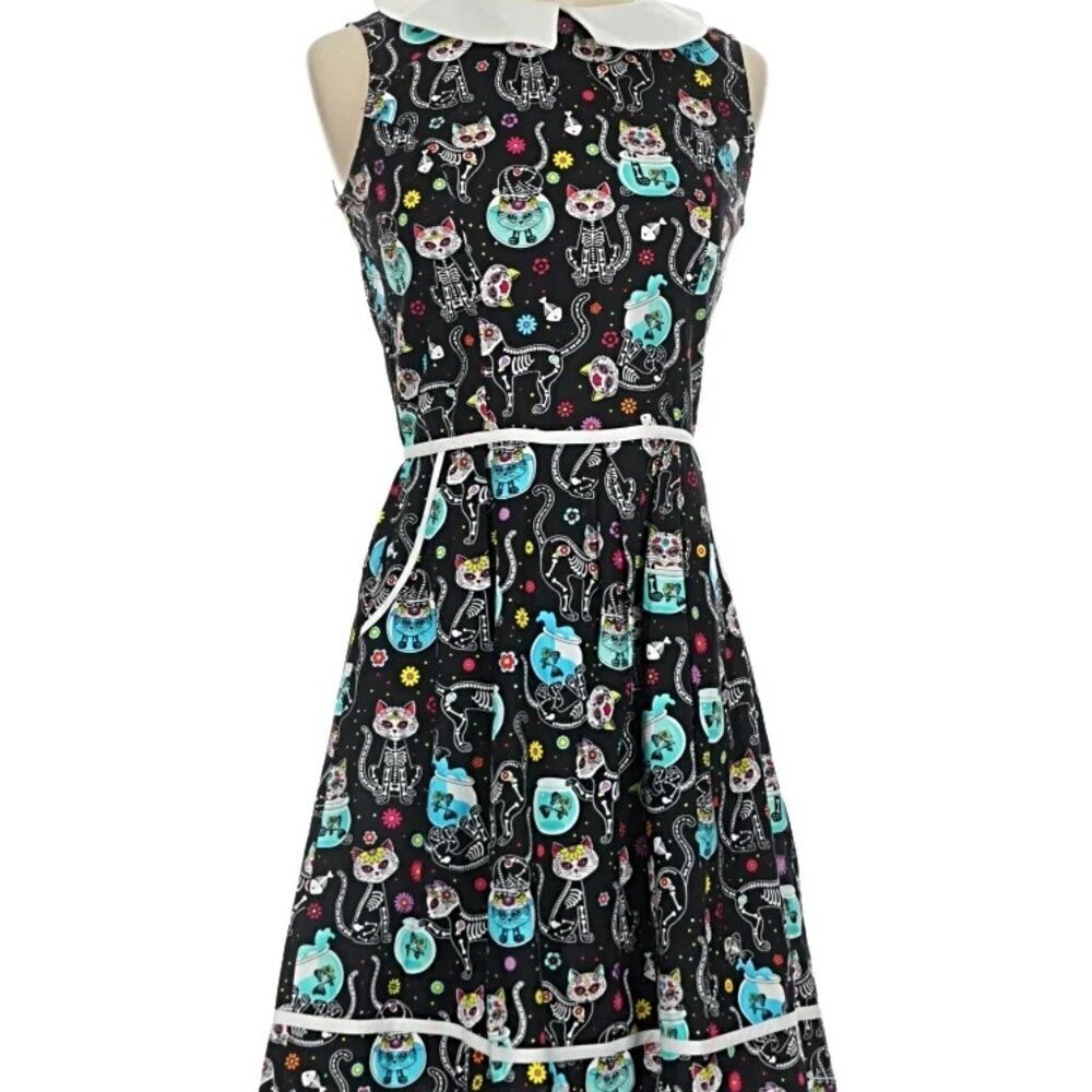 Modcloth Sugar Skull Kitty Dress - Picture 3 of 3